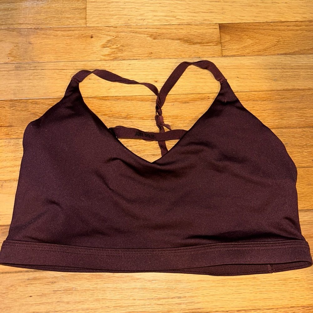 Women’s Nike Women's Strappy Back Sports Bra - Dark Brown